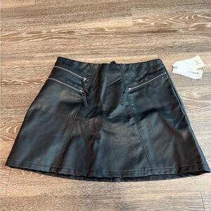 Jolt Black A-Line Mini Skirt for Night Out